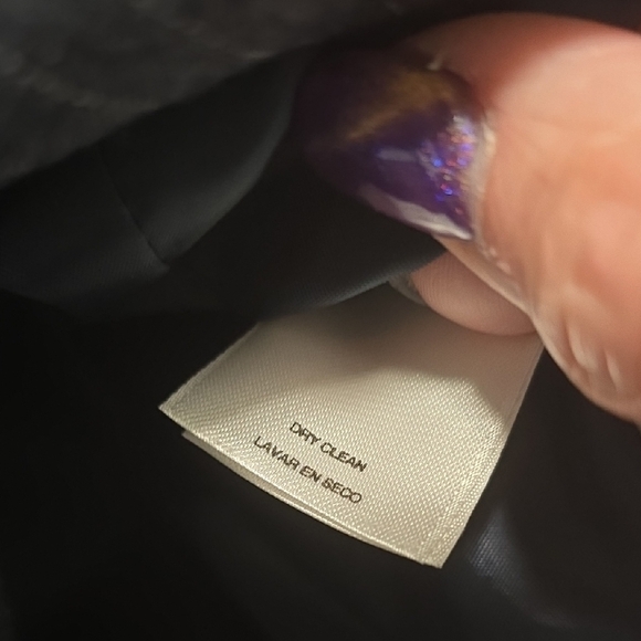 Le Suit Dark Gray Pinstripe Pantsuit Excellent Condition Size 22 W - Picture 4 of 16